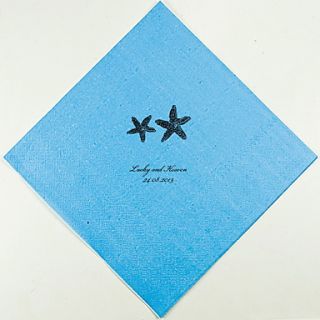 Personalized Wedding Napkins Starfish(More Colors) Set of 100