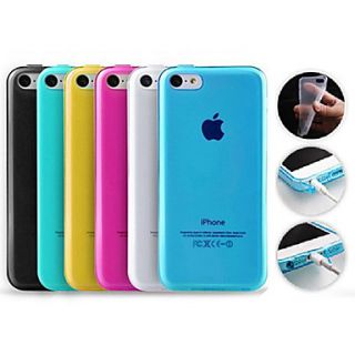 Solid Color TPU Soft Back Case for iPhone 5C(Assorted Color)
