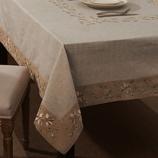 59X104 Modern Style Linen and Cotton Floral Table Cloth