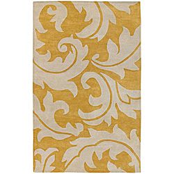 Bellona Hand tufted Gold Wool Rug (36 X 56)