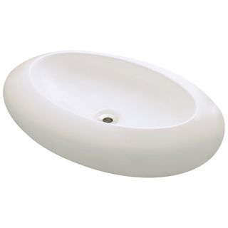 Polaris Sinks P08vb Bisque Oval Porcelain Vessel Sink