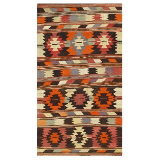 Apadana INC Vintage Striped Multi Color Rug   6.2 x 11 ft. Multicolor   10220183