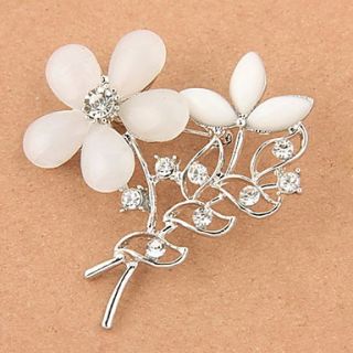 Delicate Alloy With Rhinestone/Resin Flower Shaped Brooch(Random Color Delivery)
