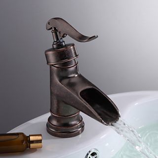 Centerset Single Handle Antique Copper Finish Brass Bathroom Sink Faucet