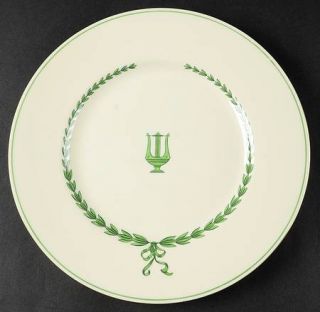 Minton Lyre Green Dinner Plate, Fine China Dinnerware   Green Harp & Laurel