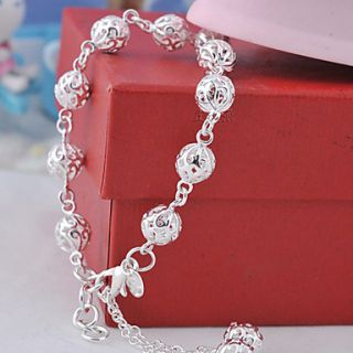 Silver Plated Hollow Ball Necklace