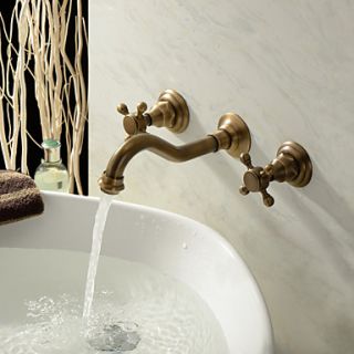 Antique Inspired Bathroom Sink Faucet (Polished Brass Finish)