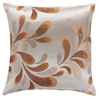 18 Square Orange Iris Tectorum Pattern Polyester Decorative Pillow Cover
