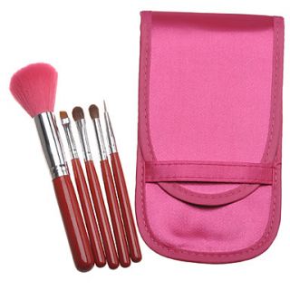 5PCS Professional Brush Set With Lovely Red Pouch