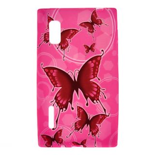 Pink Butterflies Pattern Protective Case for LG E610/E612/L5