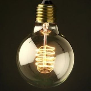 E27 40W Incandescent Bulb Ball Bulb With White Shade