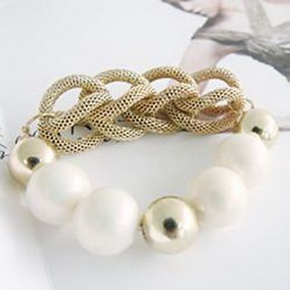 Korean Version Of The Hot Selling Fashion Elegant Pearl Bangle Bracelet Snake Bone B1