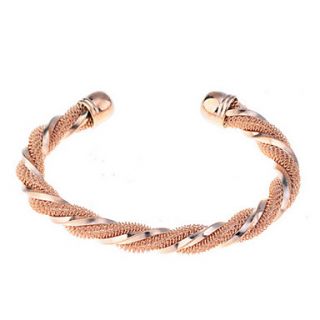 Fashion Alloy Gold Plated Twisted Bracelet Cuff