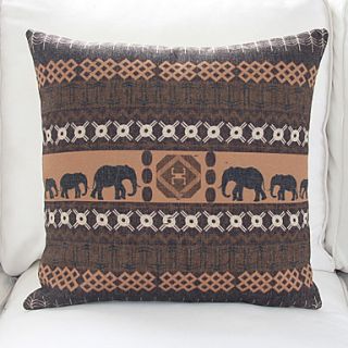 18 African Elephants Cotton/Linen Decorative Pillow Cover