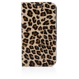 Leopard Print Luxury Flip Wallet Case Cover for Samsung Galaxy S4 i9500/i9505