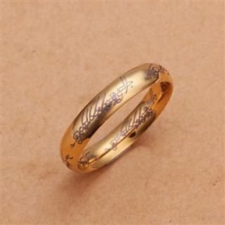 Fashion Stainless Steel Rose Gold Plated The Lord Of The Rings Couples Rings
