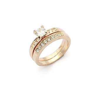 Fashion 18K Gold Plated High Quality Alloy And Crystal Ring