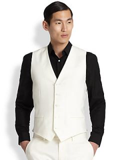 Dolce & Gabbana Five Button Vest   White