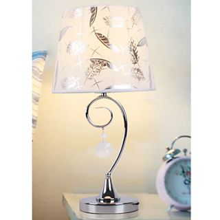 Modern Electroplated Orbit Iron Table Lamp Silvery Grey Shade