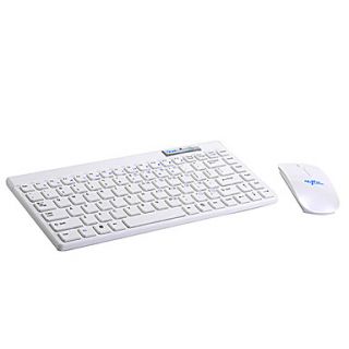 KM 801 2.4G Wireless Multimedia Keyboard with Mouse(White)