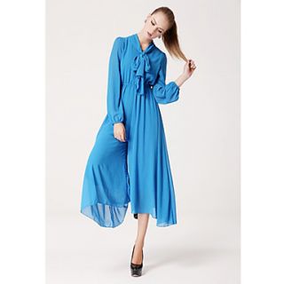 TS Simplicity Bow Long Sleeves Jumpsuit
