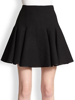 Giambattista Valli Wool Flare Skirt   Black