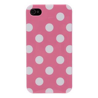 Cute Round Dots Pattern Matte TPU Soft Case for iPhone 4/4S (Assorted Colors)