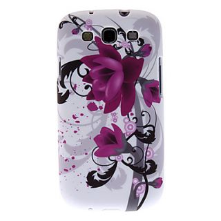 Purple Flower Pattern Hard Case for Samsung Galaxy S3 I9300