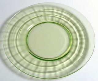 Anchor Hocking Block Optic Green 8 Salad Plate   Green, Depression Glass