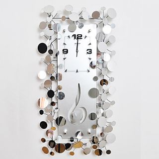 29.5H Mirror Tall Metal Wall Clock