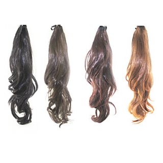 Lace Clip Synthetic Curly Wavy Ponytail(Assorted 4 Colors)