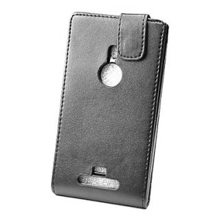Black Elegant Ultra thin PU Leather Case for Nokia Lumia 925 4.5Inch Screen Phone