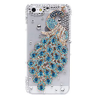 Peacock Pattern Metal Jewelry Back Case for iPhone 5C