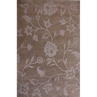 Hand woven Natural Lotus Blended Wool Rug (3 X 5)