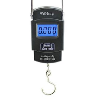 Portable Handheld 45Kg Weight On/Off TARE UNIT Digital Electronic Hanging Scale Black