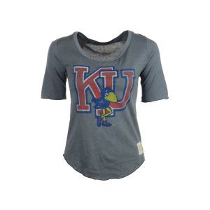 Kansas Jayhawks NCAA Womens Rounded Bottom T Shirt
