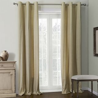 (One Pair Grommet Top) Solid Classic Coating Thermal Curtain