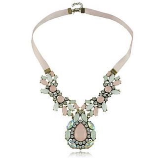 Fashion AlloyRibbon With Rhinestone Resin Womens Necklace