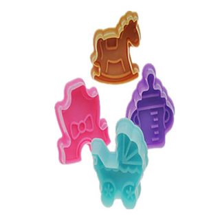 3D Cookie Cutter Cake Decorating Baby Design Set Of 4 Pieces