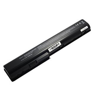 7800mah Replacement Laptop Battery for HP Pavilion DV7 DV7T DV7Z HDX X18 HDX18 HDX18T DV8 DV8T HSTNN XB75 12cell   Black