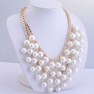 Luxury Gold Plated 2 Layers Pearls Bubble Necklace