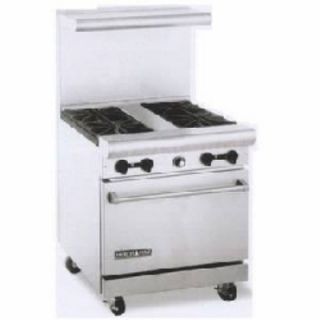 American Range 30 in Restaurant Range w/ 4 Burners & 1 Standard Oven, NG