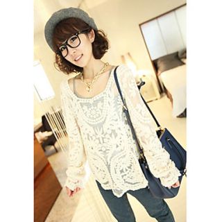 Womens lace embroidery blouse