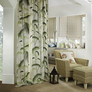 (One Pair) Country Needle Leaf Embroidery Eco friendly Curtain