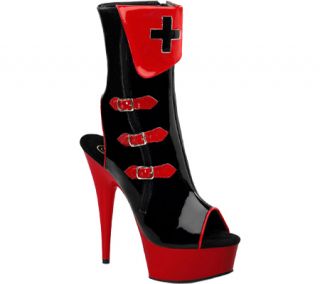 Womens Funtasma Nurse 110   Black/Red Patent Boots