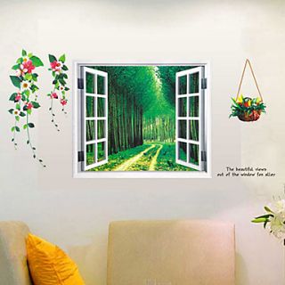 Landscape Route in Woods Wall Stickers