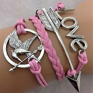 Fashion Leatherette Rope and Alloy ArrowBird Bracelet