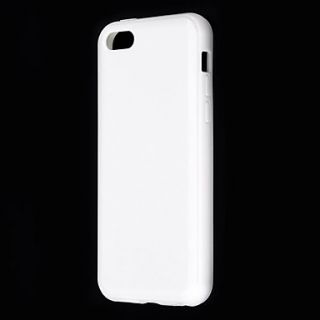Solid Color TPU Back Cover Hard Case for iPhone 5C(White)