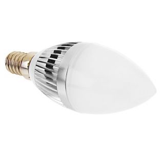 E14 C35 5W 3xHigh Power 350LM 6000K Cool White Light LED Candle Bulb (220 240V)