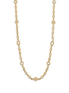 Faceted Double Wrap Necklace   Gold